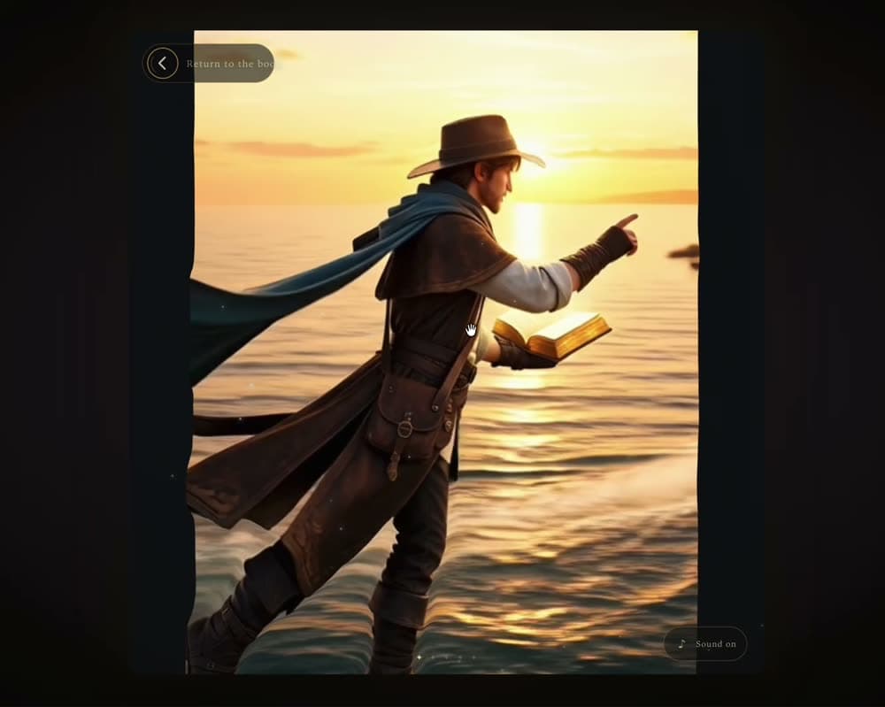 Enter through a cinematic transition: still from the demo