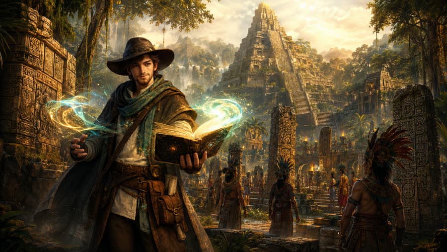 Maya civilization: A city rises from the rainforest.